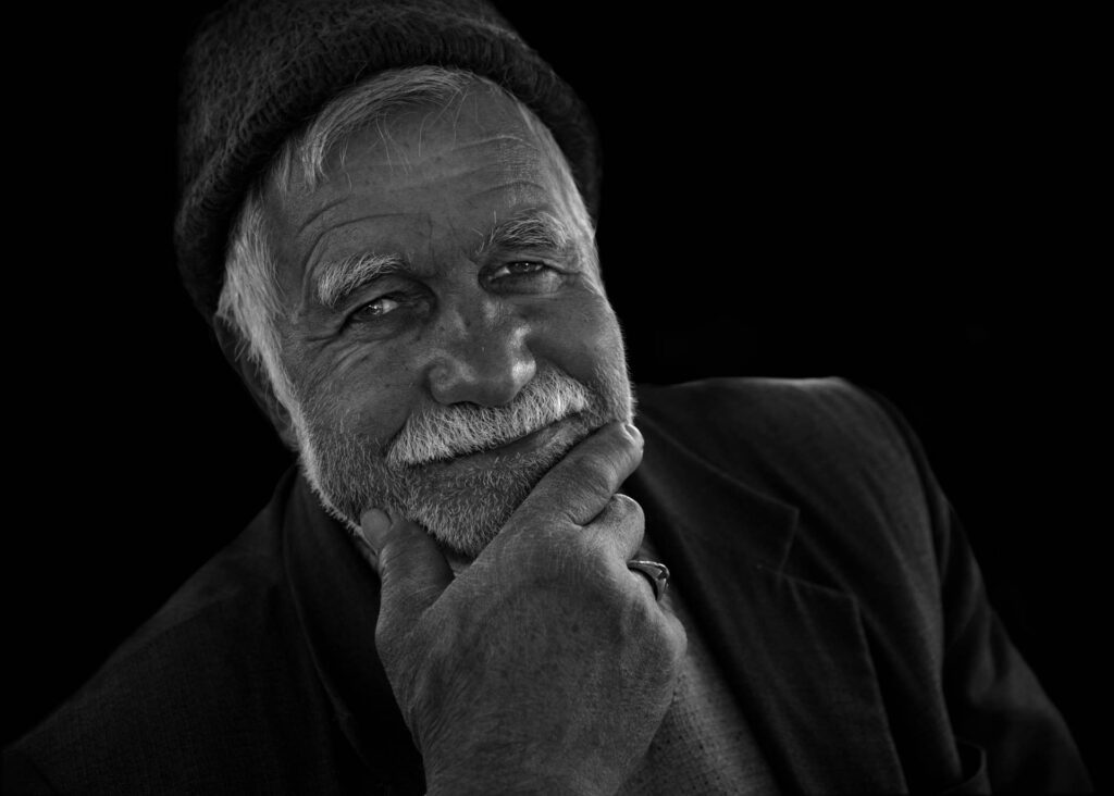 Portrait of a man Close-up portrait of Iranian man - stock photo