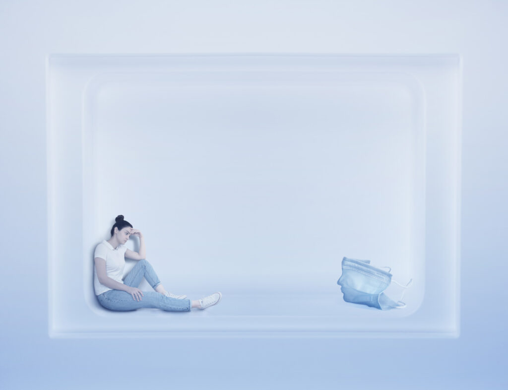 Wear Face Mask Imagine face mask as a friend during covid-19 - In Fine art - stock photo